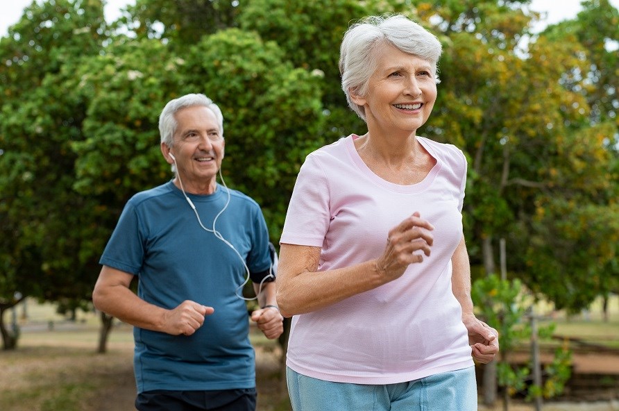 Older people exercising. Older people exercising.